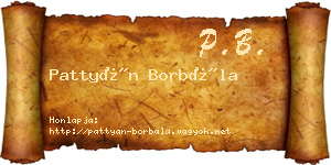 Pattyán Borbála névjegykártya