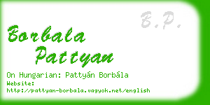 borbala pattyan business card